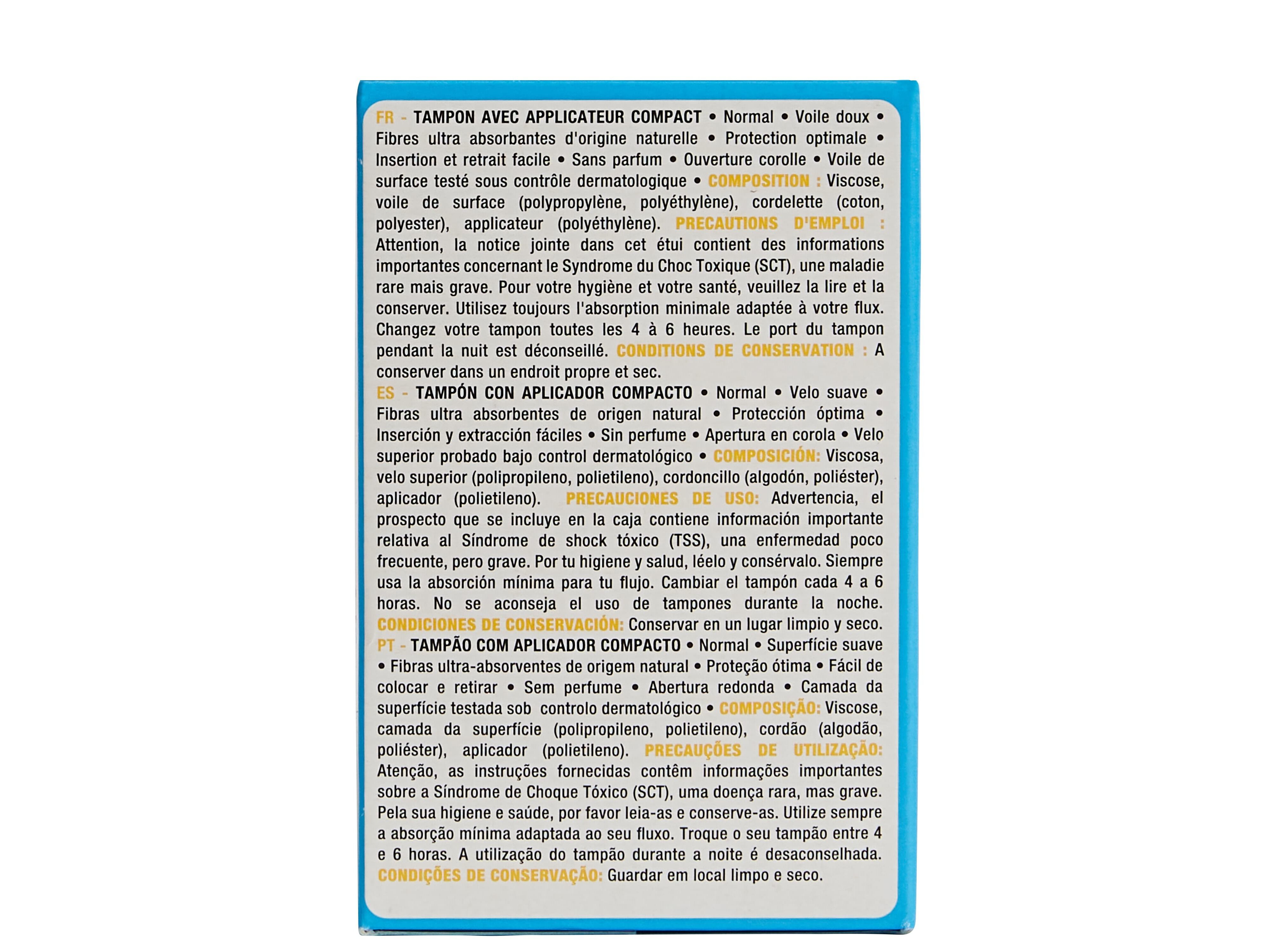TAMP&Otilde;ES AUCHAN COMPACTO NORMAL COM APLICADOR 16UN image number 4