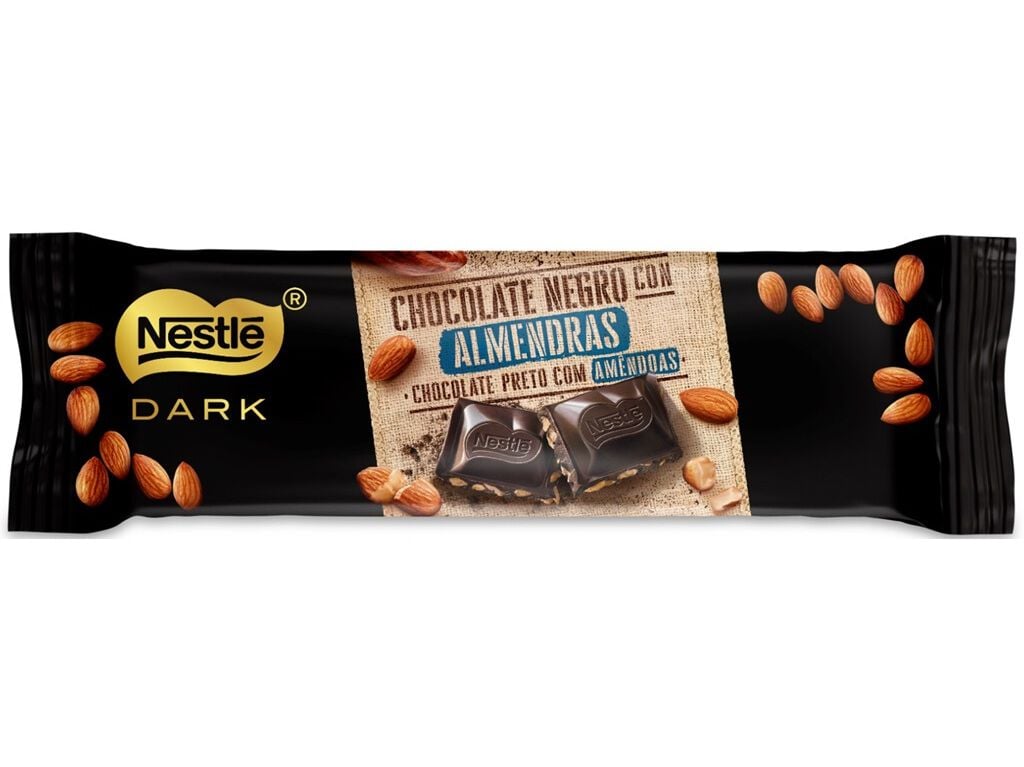 TABLETE CHOCOLATE NESTL&Eacute; DARK NEGRO COM AM&Ecirc;NDOAS 250G image number 1