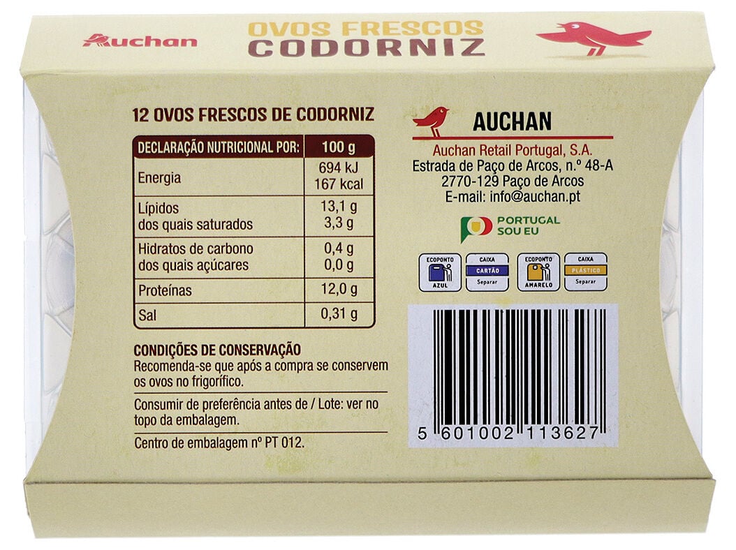 OVOS AUCHAN FRESCOS CODORNIZ 1 D&Uacute;ZIA image number 2