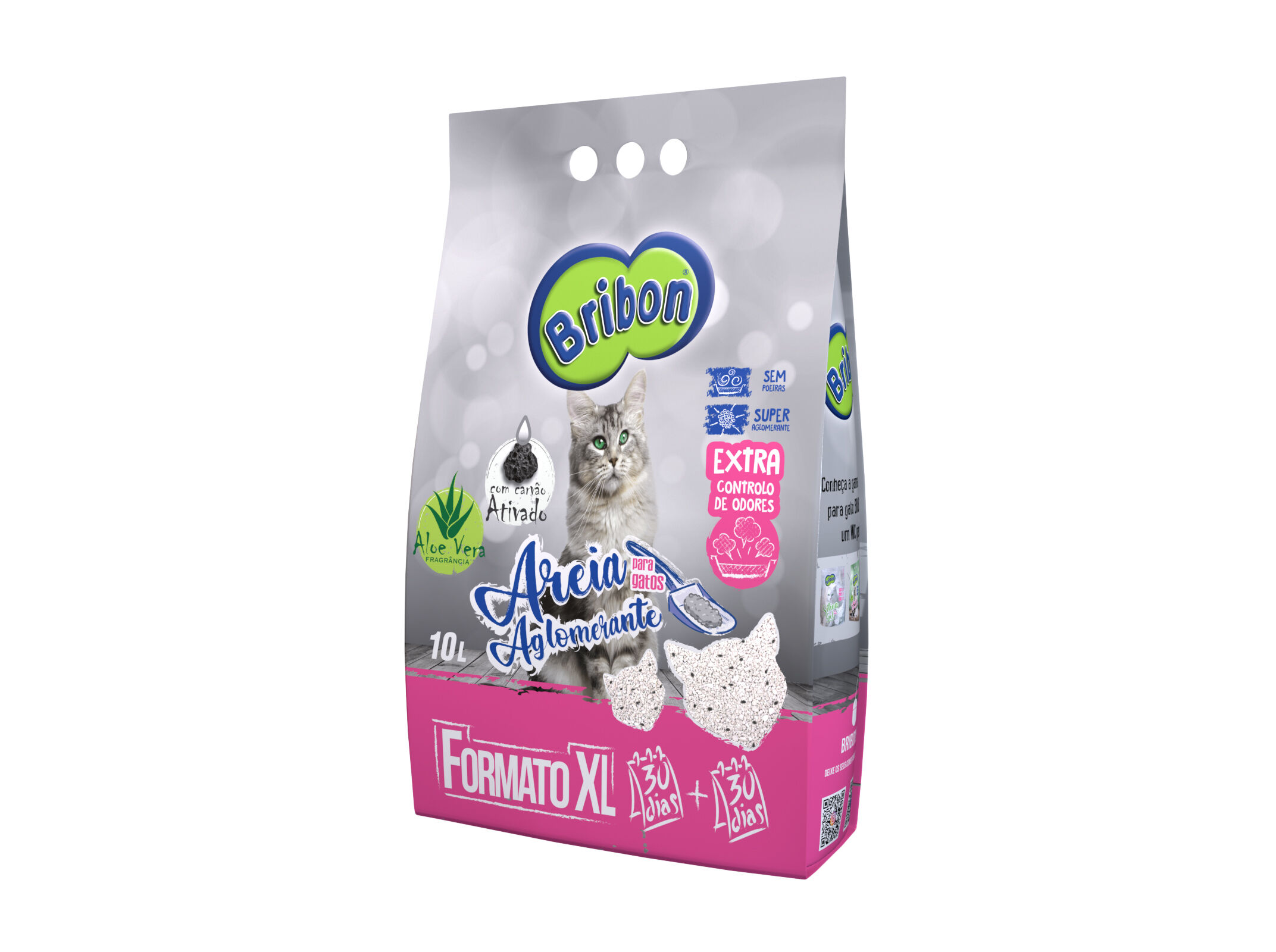 AREIA AGLOMERANTE BRIBON ALO&Eacute;/CARV&Atilde;O ATIVADO 10L