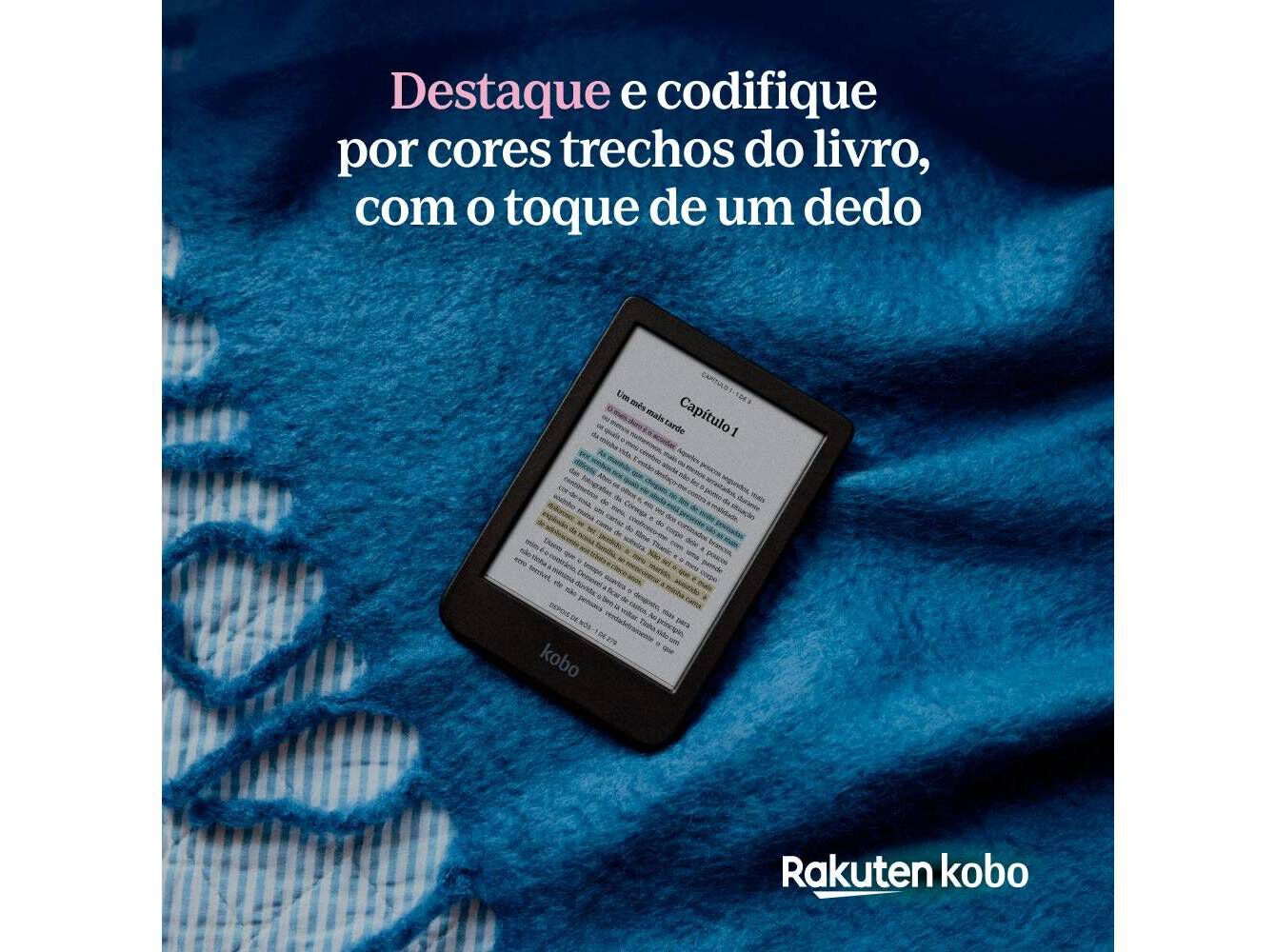 E-BOOK KOBO CLARA COLOUR 6" PRETO image number 3