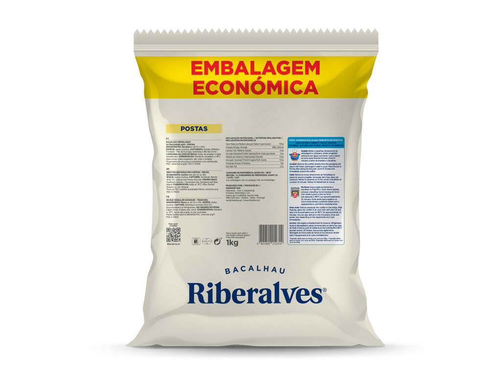 BACALHAU RIBERALVES DEMOLHADO POSTAS 1KG image number 1
