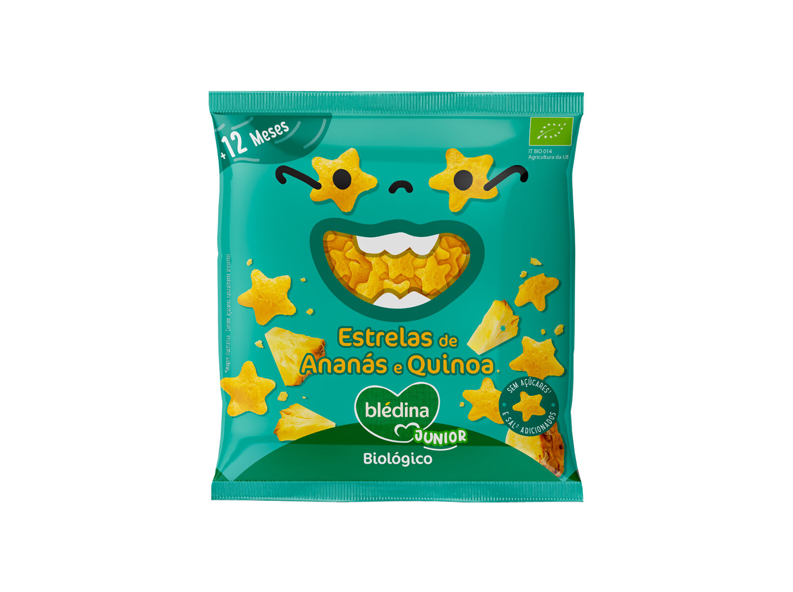 SNACK BLEDINA BIO ESTRELAS ANAN&Aacute;S E QUINOA 20G image number 0