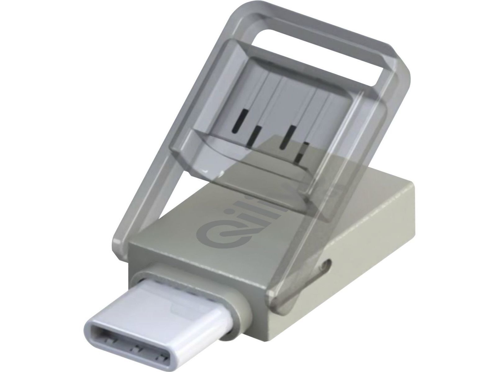 PEN USB QILIVE TYPE-C 64GB 3.2 CINZA image number 1