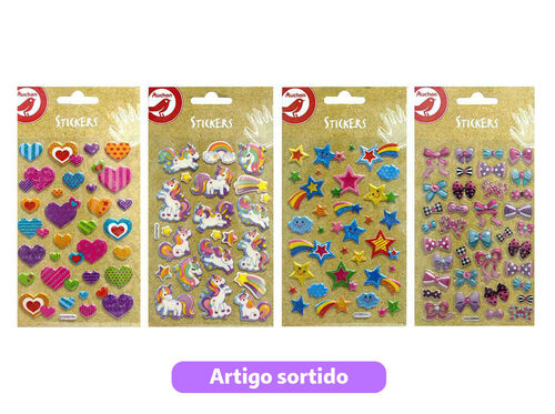 STICKERS GLITTER AUCHAN MODELOS SORTIDOS image number 0
