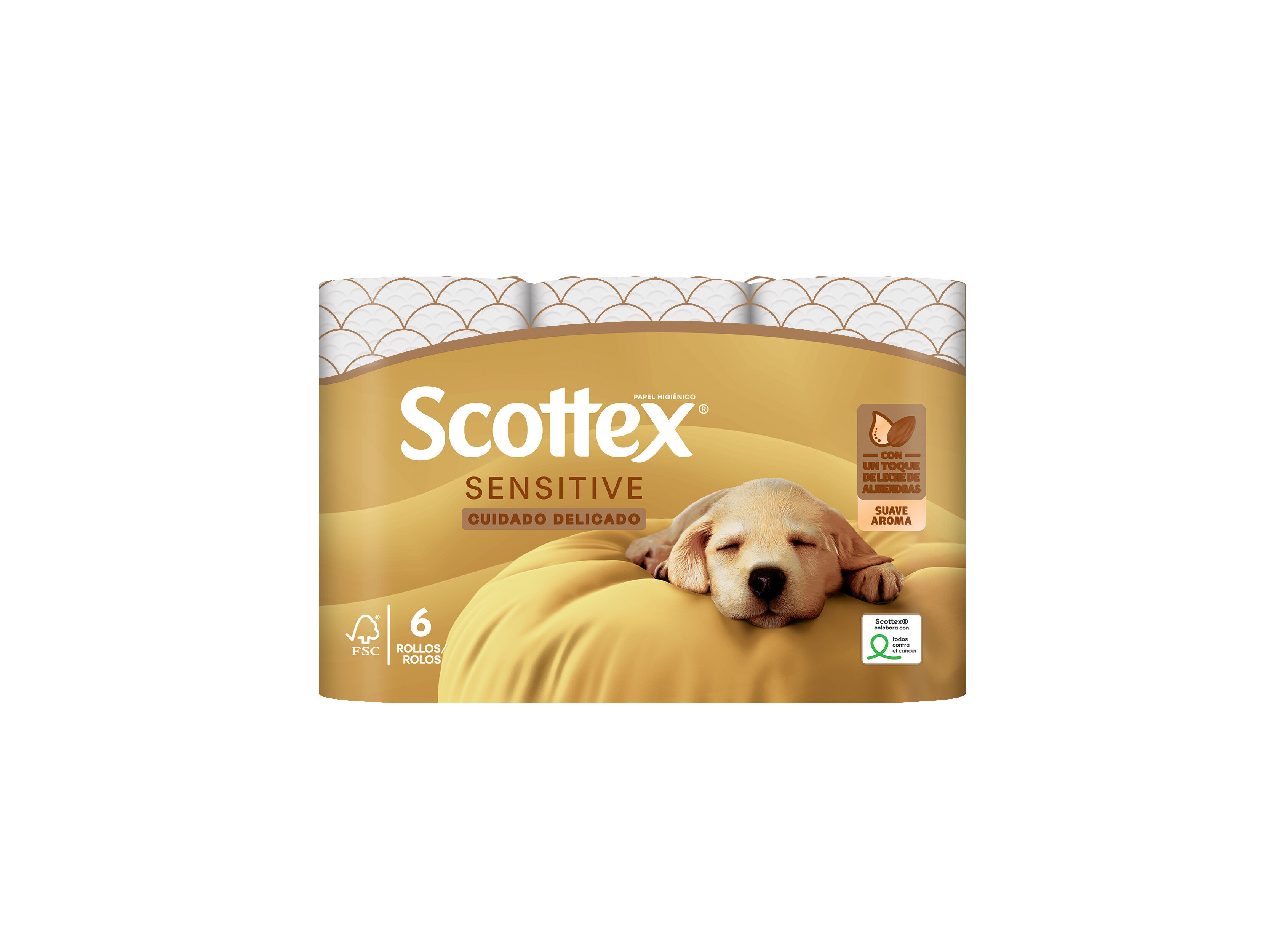 PAPEL HIGI&Eacute;NICO SCOTTEX ACOLCHOADO SENSITIVE 6R image number 0