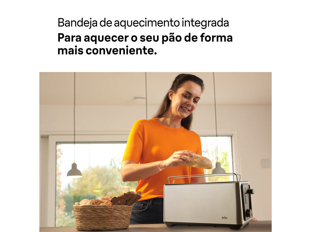 TORRADEIRA 2 FENDAS BRAUN HT5220 INOX image number 3