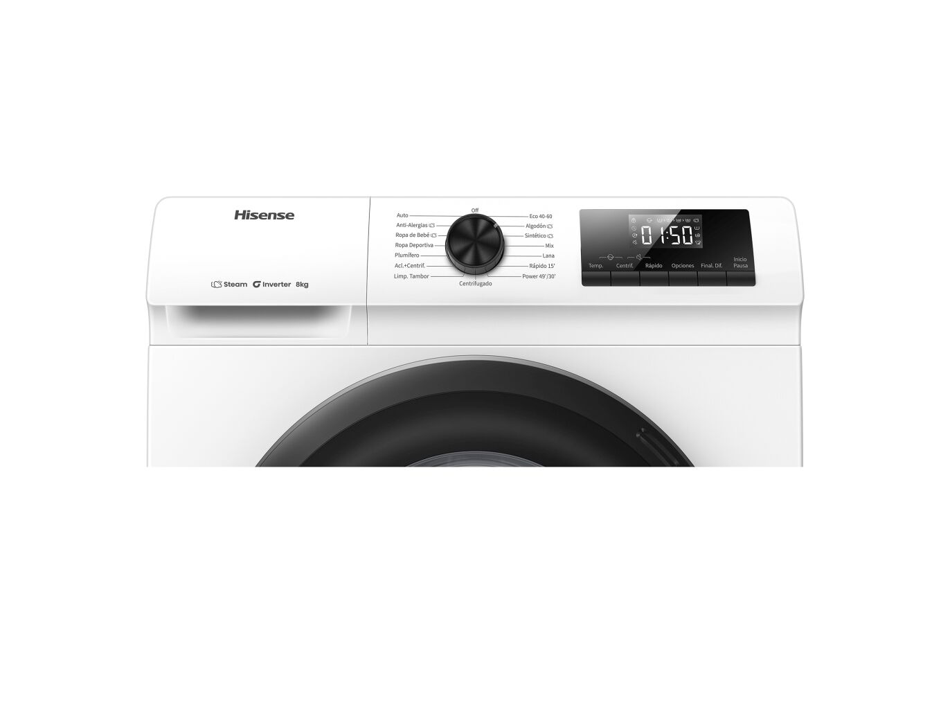 M&Aacute;QUINA LAVAR ROUPA HISENSE WF1Q8041BW - BRANCO A 8KG image number 3