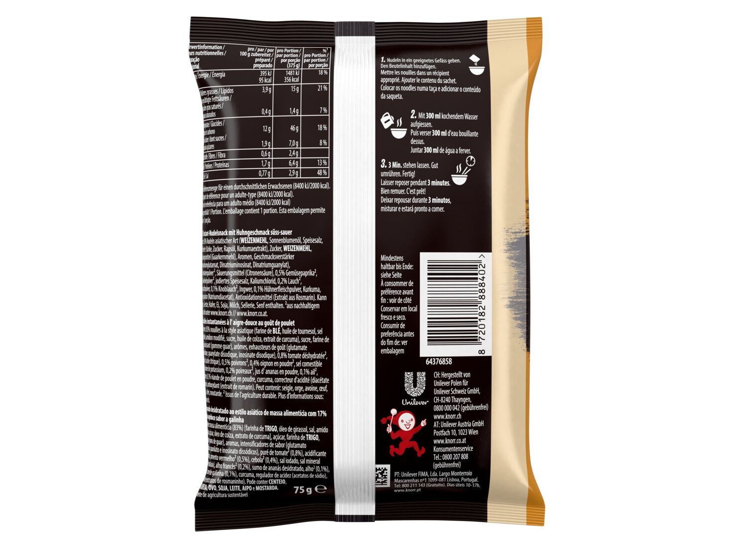 MASSA ASIA NOODLES KNORR AGRIDOCE 75G image number 1