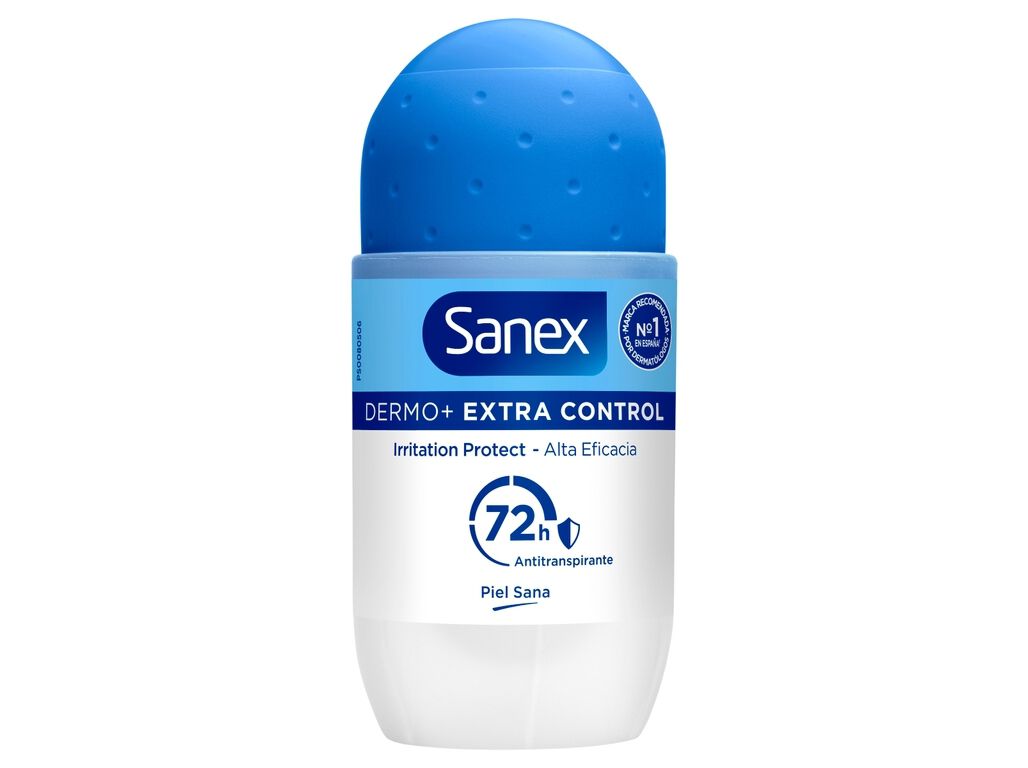 DESODORIZANTE ROLL-ON DERMO EXTRA CONTROL SANEX 50ML image number 0