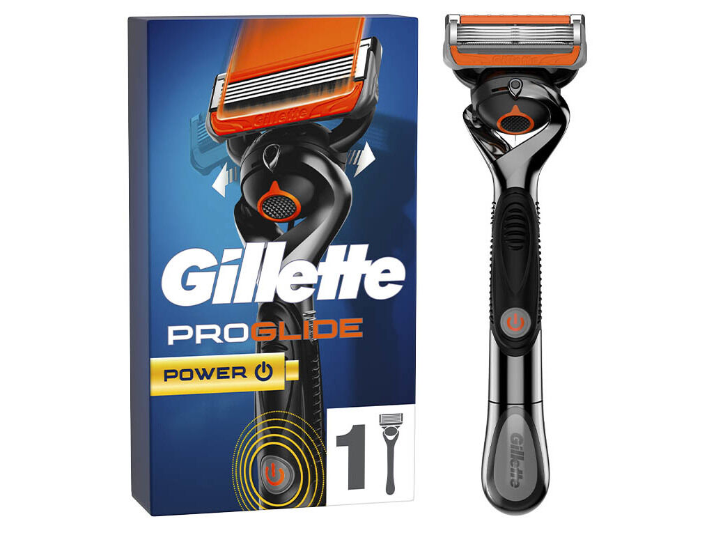 M&Aacute;QUINA DE BARBEAR COM 1 RECARGA DE L&Acirc;MINA PROGLIDE POWER GILLETTE