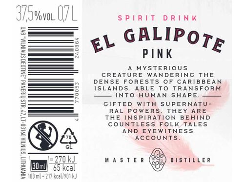 RUM EL GALIPOTE PINK 0.70L image number 1