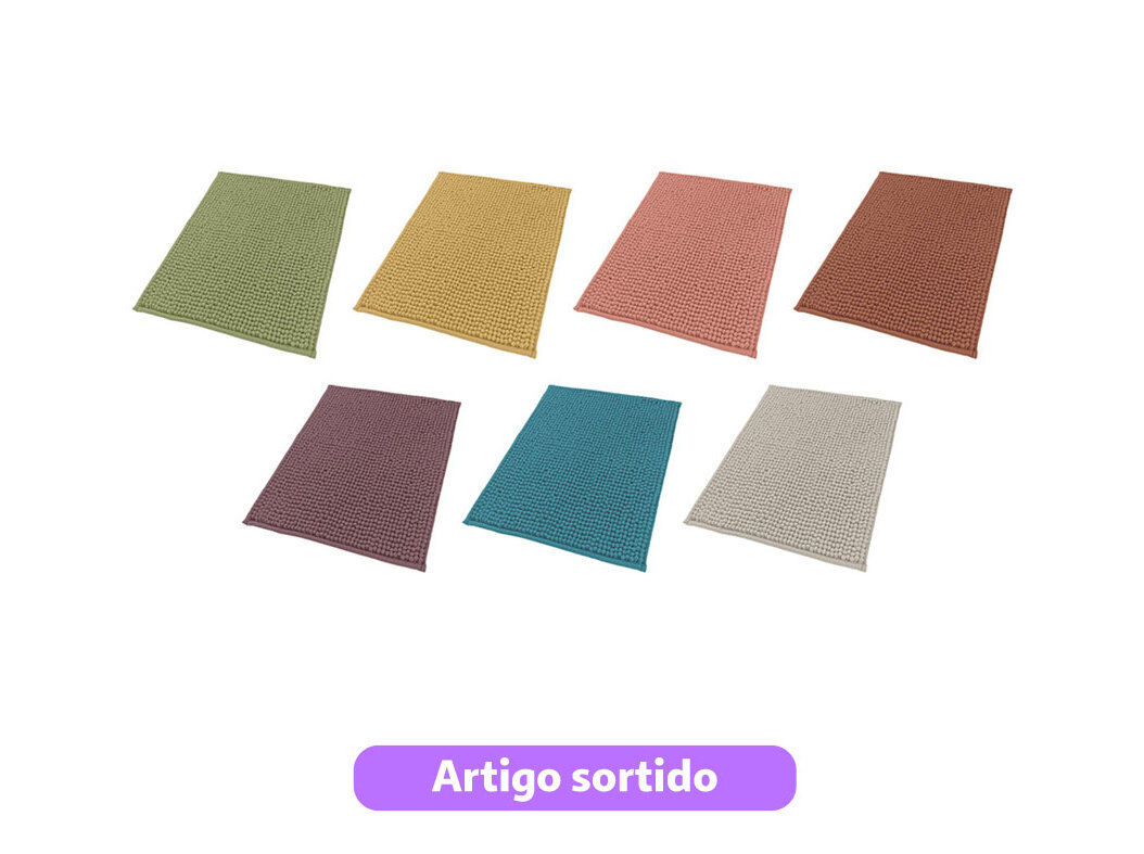 TAPETE CASA BANHO ACTUEL REC 900G 40X60CM CORES SORTIDAS