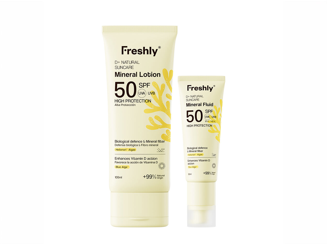 PACK PROTE&Ccedil;&Atilde;O SOLAR FRESHLY D+ NATURAL 100ML 50ML image number 0