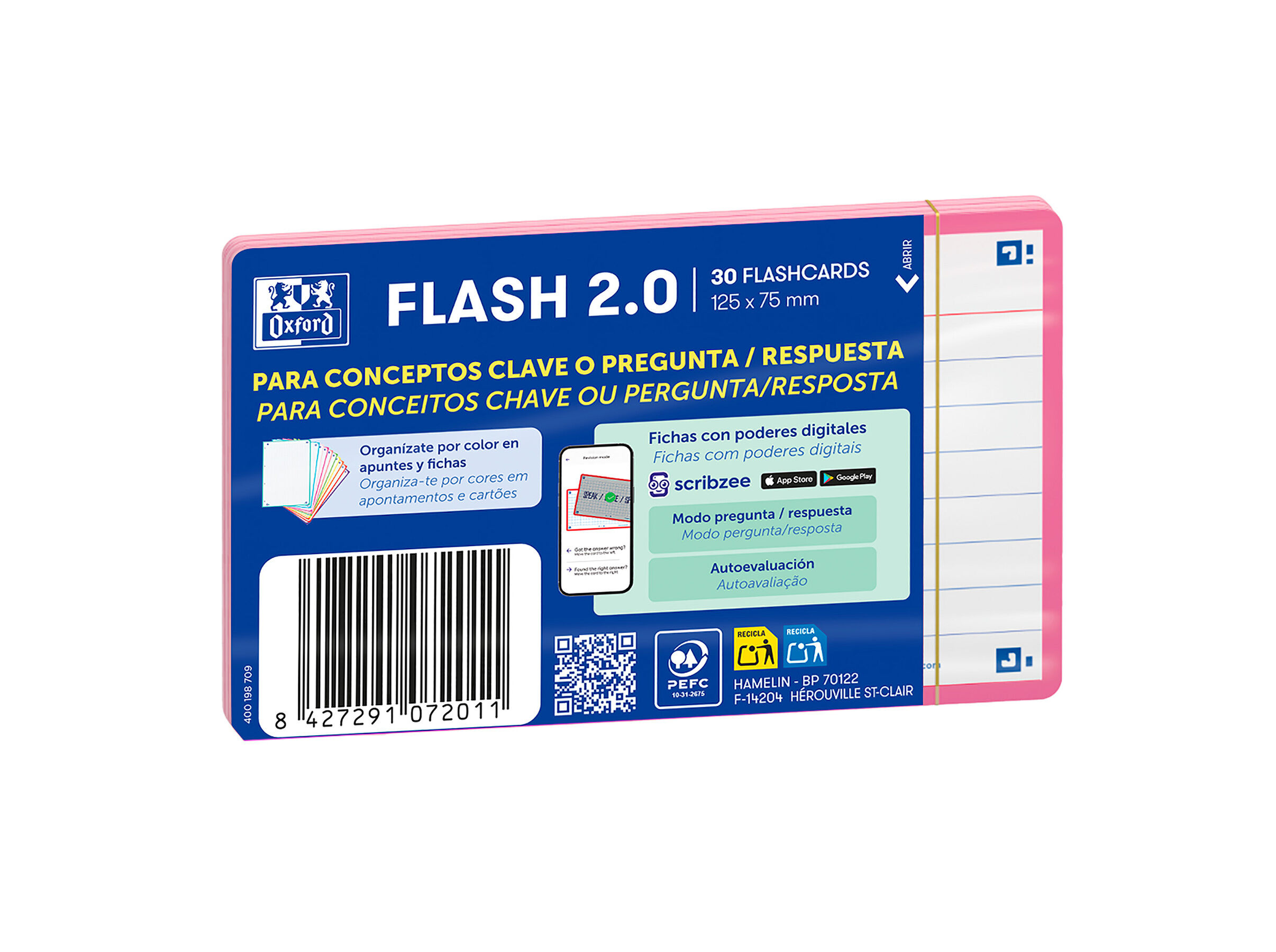 FLASHCARDS OXFORD 2.0 A7 ROSA 30 FOLHAS image number 0