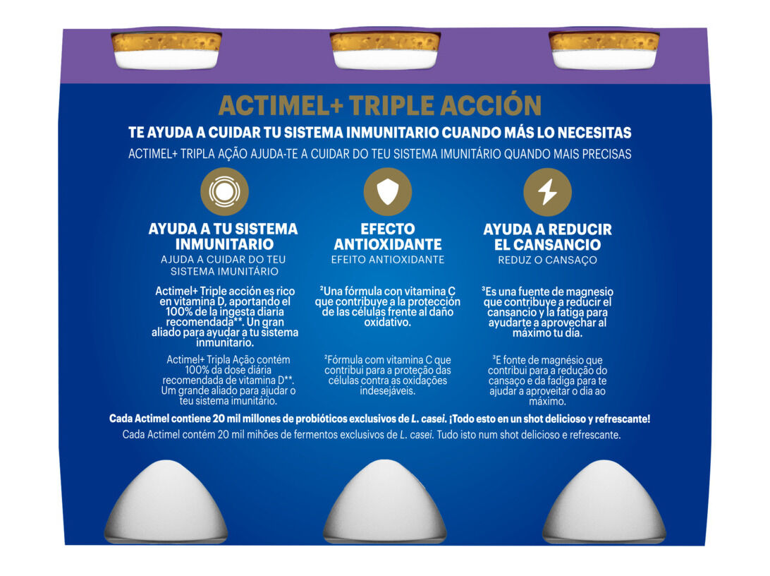 PROBIOTICO ACTIMEL AMORA MIRTILO 6X100G image number 2