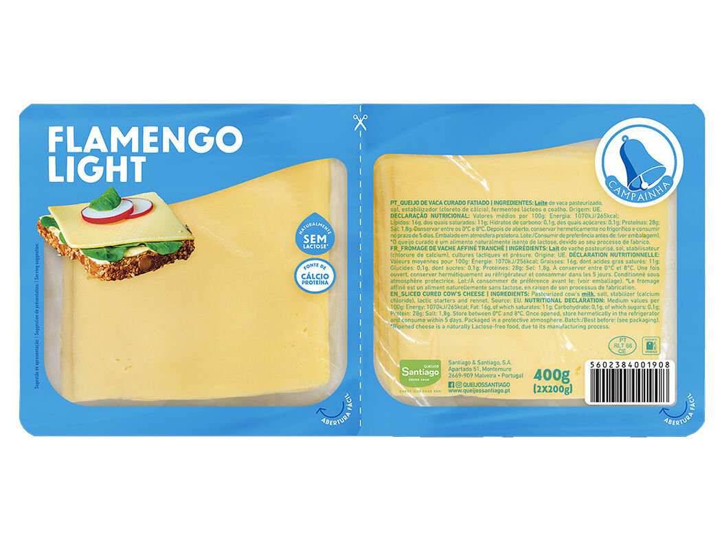 QUEIJO CAMPAINHA FATIAS LIGHT 2X200G image number 0