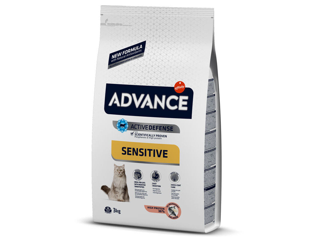 RA&Ccedil;&Atilde;O PARA GATO ADULTO ADVANCE COM SALM&Atilde;O E ARROZ 3KG image number 0