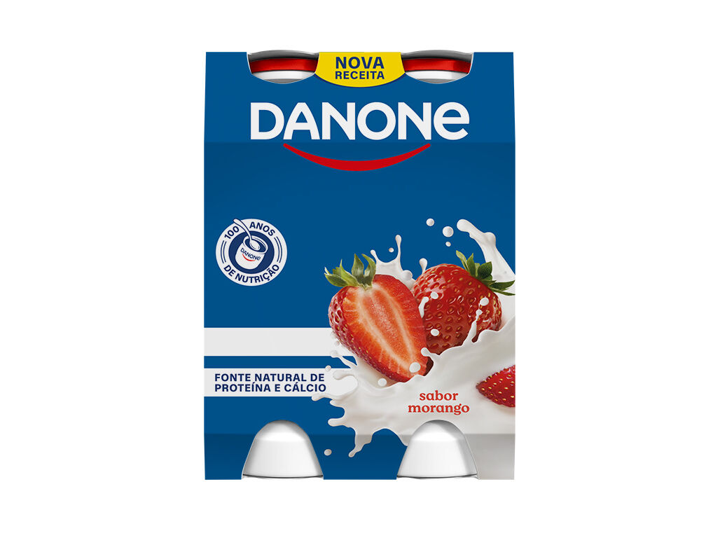 IOGURTE DANONE L&Iacute;QUIDO MORANGO 4X155G