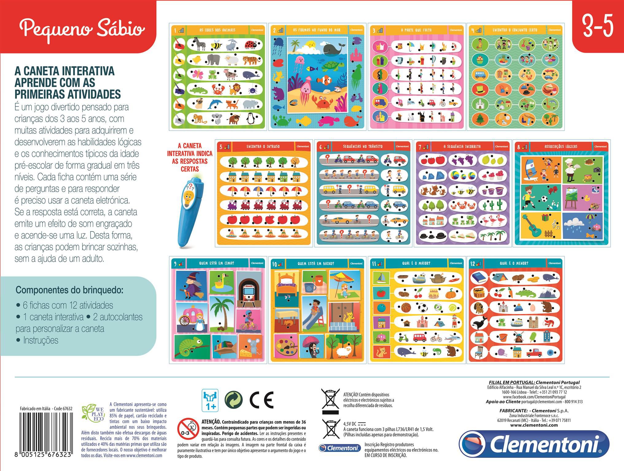 JOGO APRENDE COM AS PRIMEIRAS ATIVIDADES CLEMENTONI image number 1