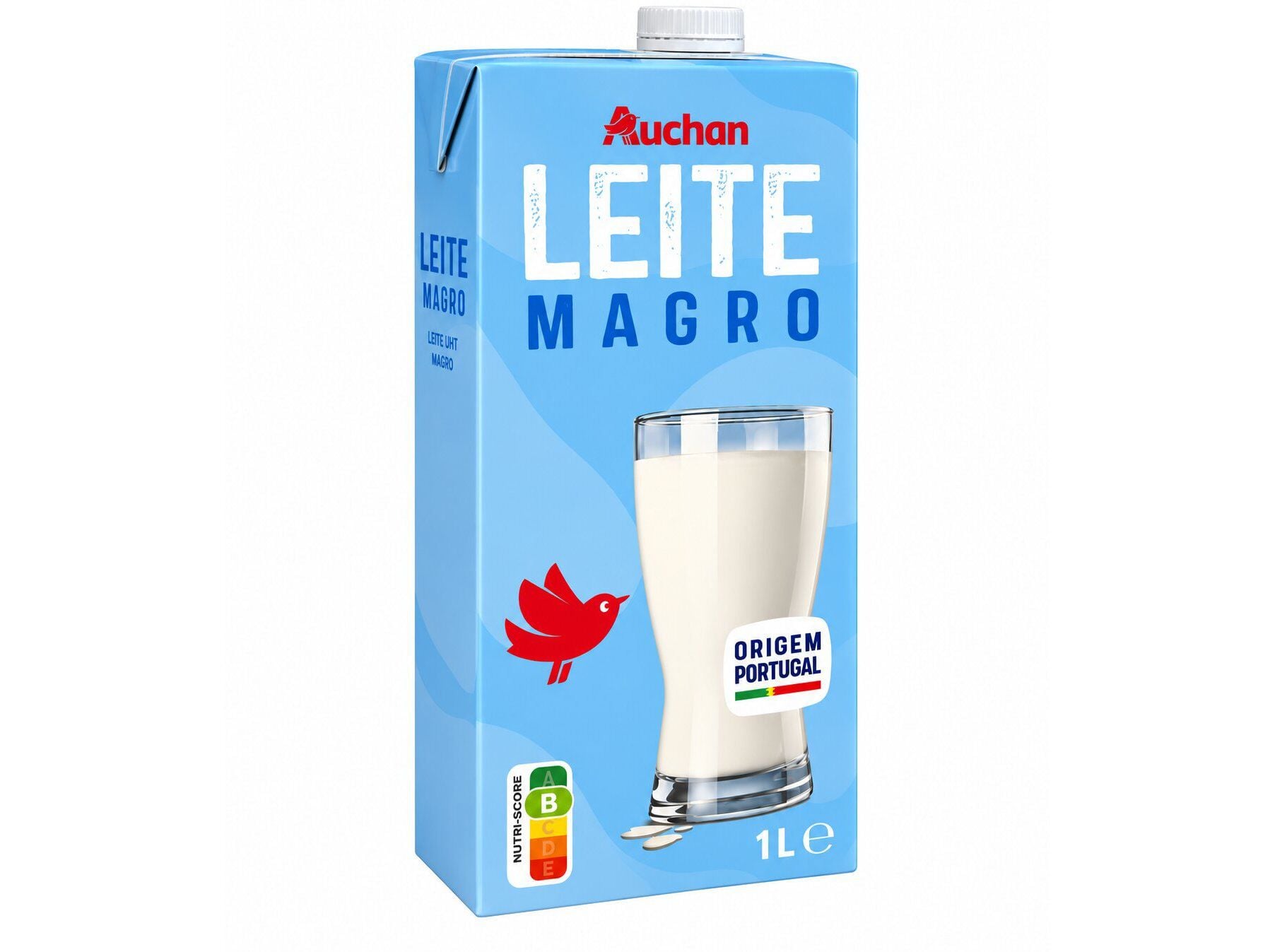 LEITE UHT AUCHAN MAGRO 1L