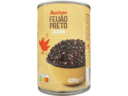 FEIJÃO PRETO AUCHAN COZIDO 420(260)G image number 0