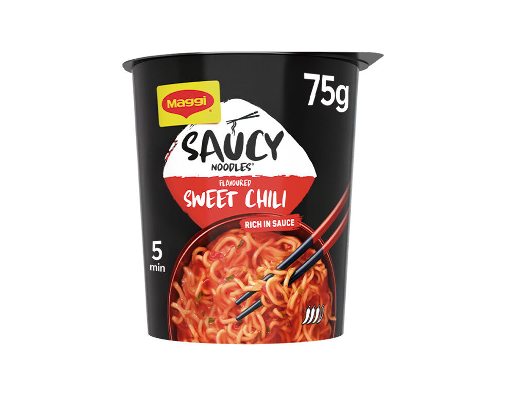 NOODLES MAGGI SAUCY SWEET CHILI CUP 75G image number 1