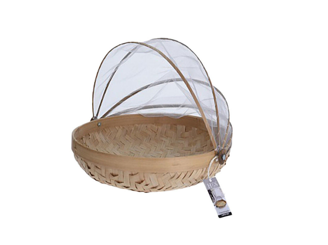 CESTA DE BAMBU COM REDE &Oslash;25X08CM