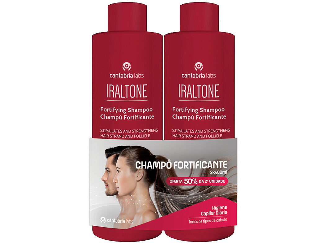 CHAMPO IRALTONE FORTIFICANTE 2X400ML 50%DES2&ordf;U image number 0