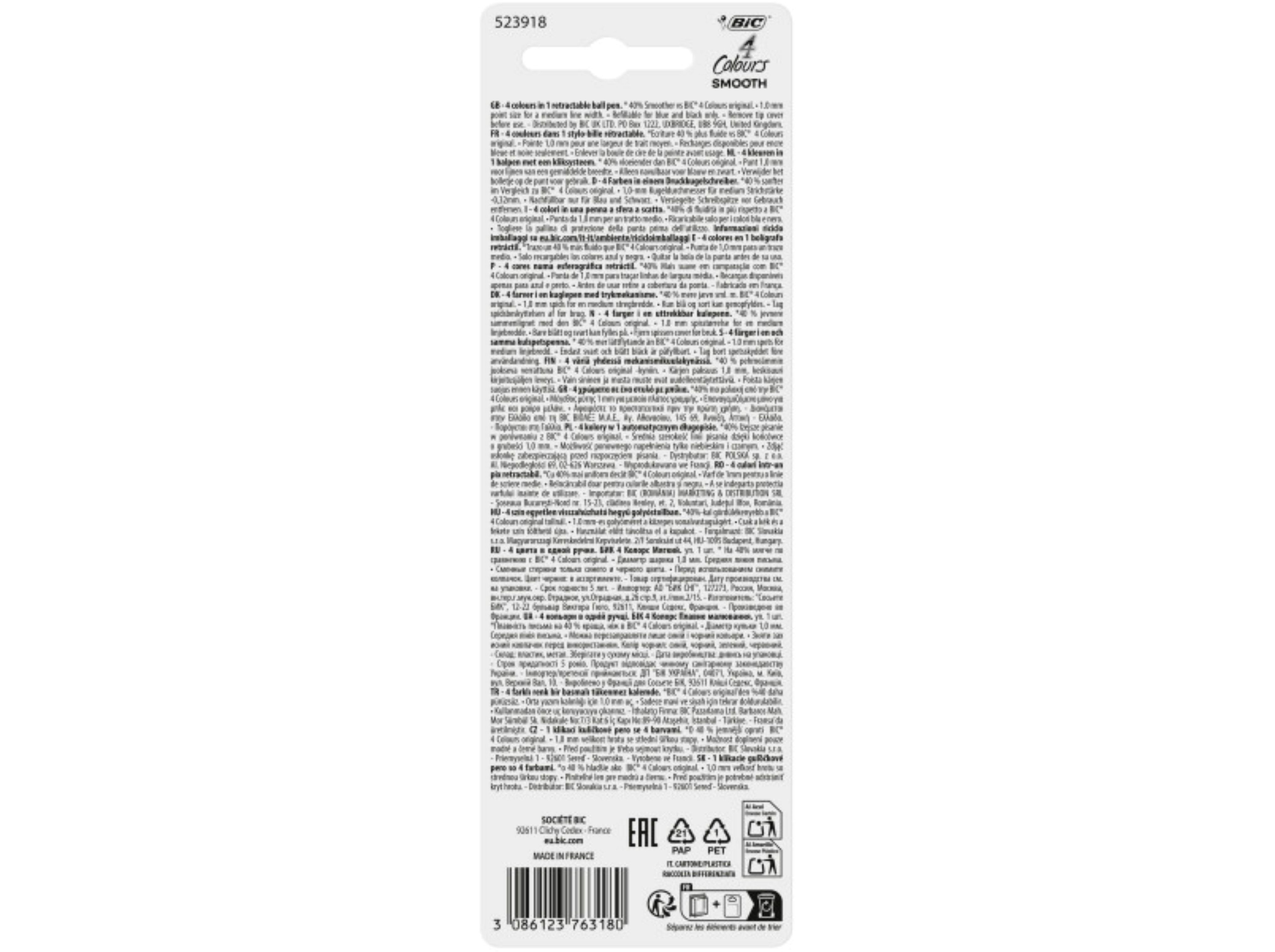 ESFEROGR&Aacute;FICA RETR&Aacute;TIL BIC SMOOTH GRADIENT 4 CORES image number 1