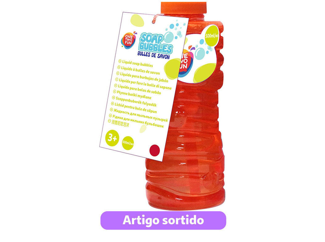 BOLAS DE SAB&Atilde;O ONE TWO FUN 500ML CORES SORTIDAS image number 0