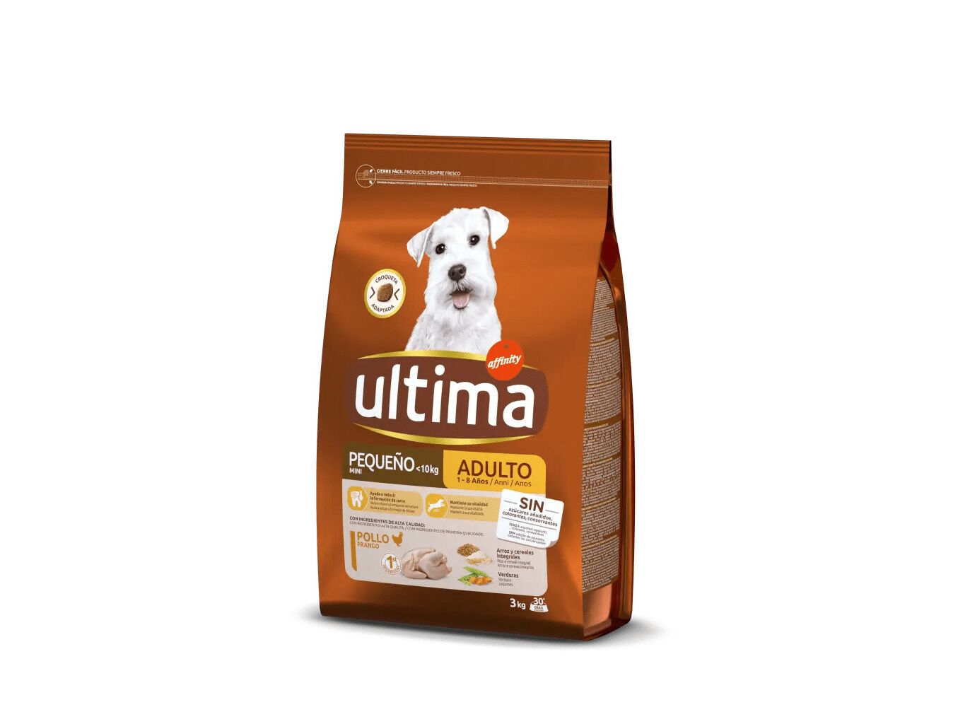 RA&Ccedil;&Atilde;O PARA C&Atilde;O ULTIMA MINI ADULTO COM FRANGO 3KG image number 0