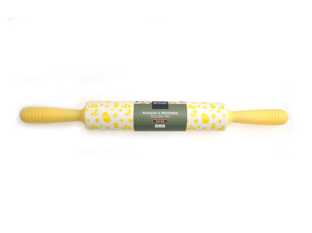 ROLO DE MASSA SILICONE ACTUEL AMARELO 48CM