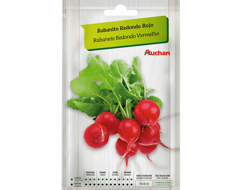 SEMENTE AUCHAN RABANETE REDONDO VERMELHO image number 0
