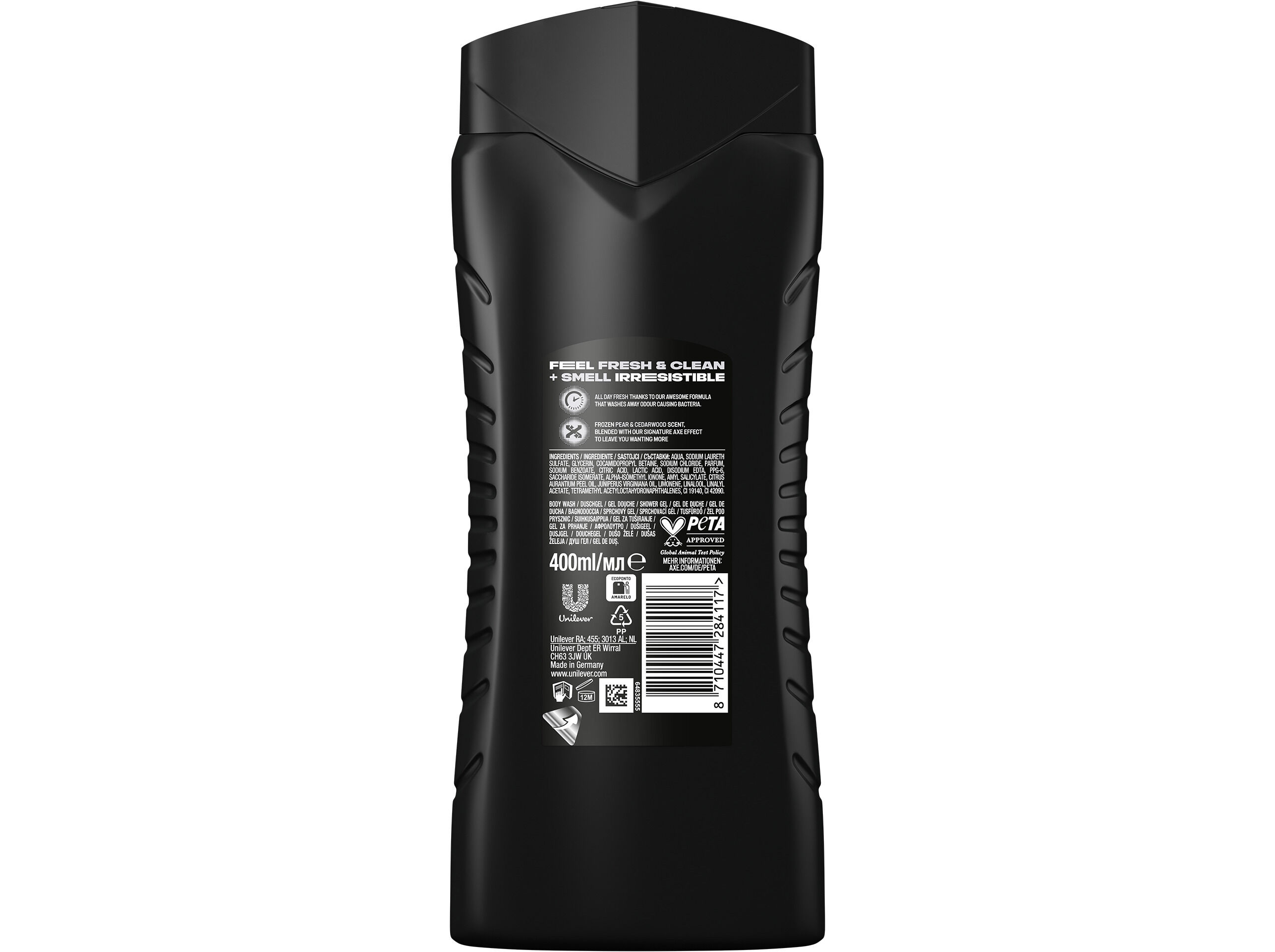GEL AXE DE BANHO MEN BLACK 400ML image number 1