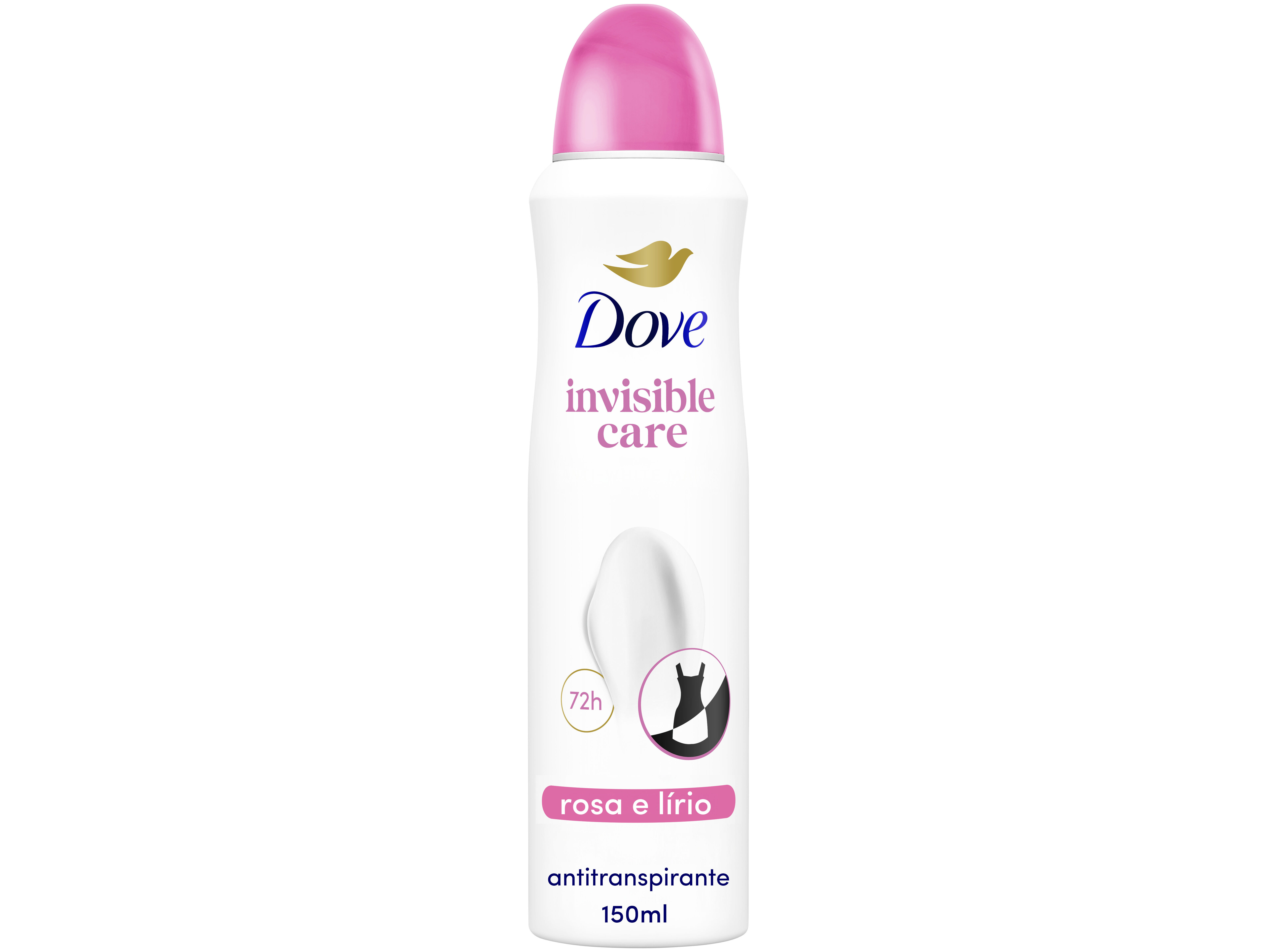 DESODORIZANTE SPRAY DOVE INVISIBLE CARE 72H 150ML image number 0