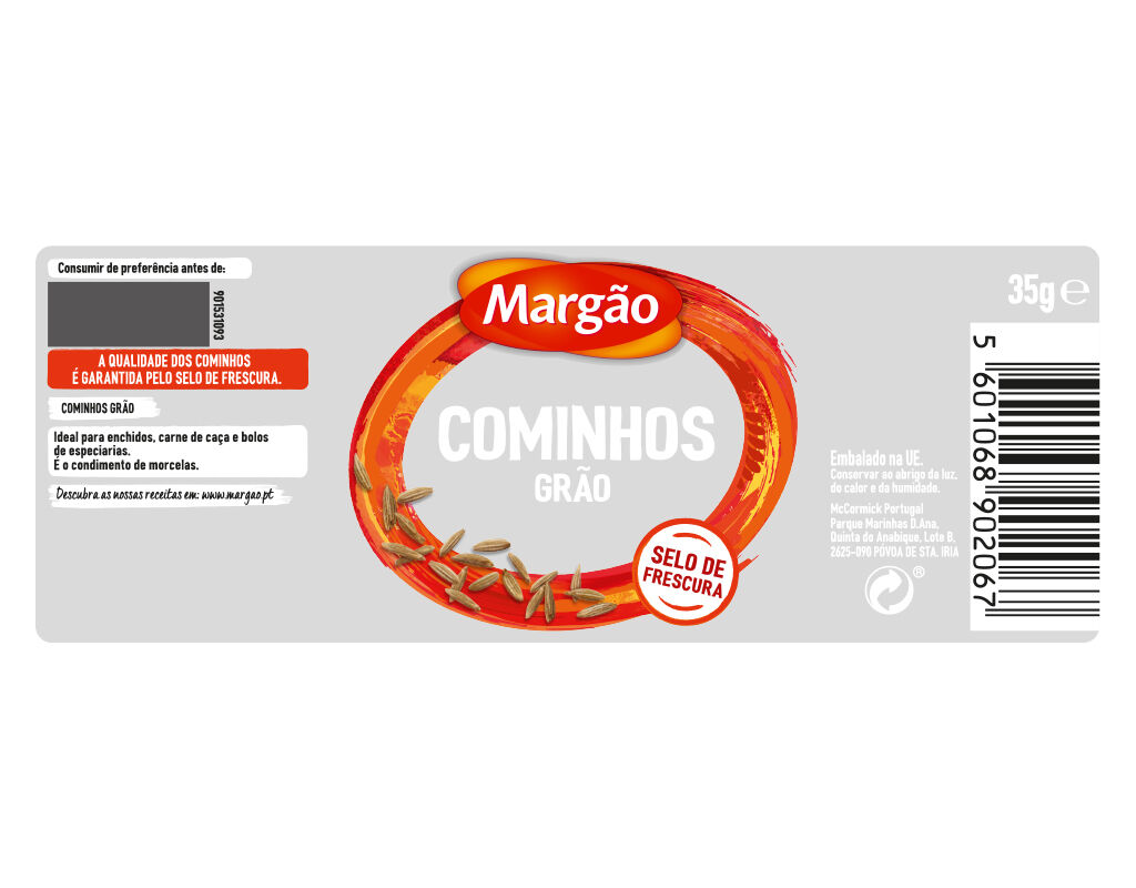 COMINHOS MARG&Atilde;O ESPECIARIA GR&Atilde;O FRASCO 35G image number 1