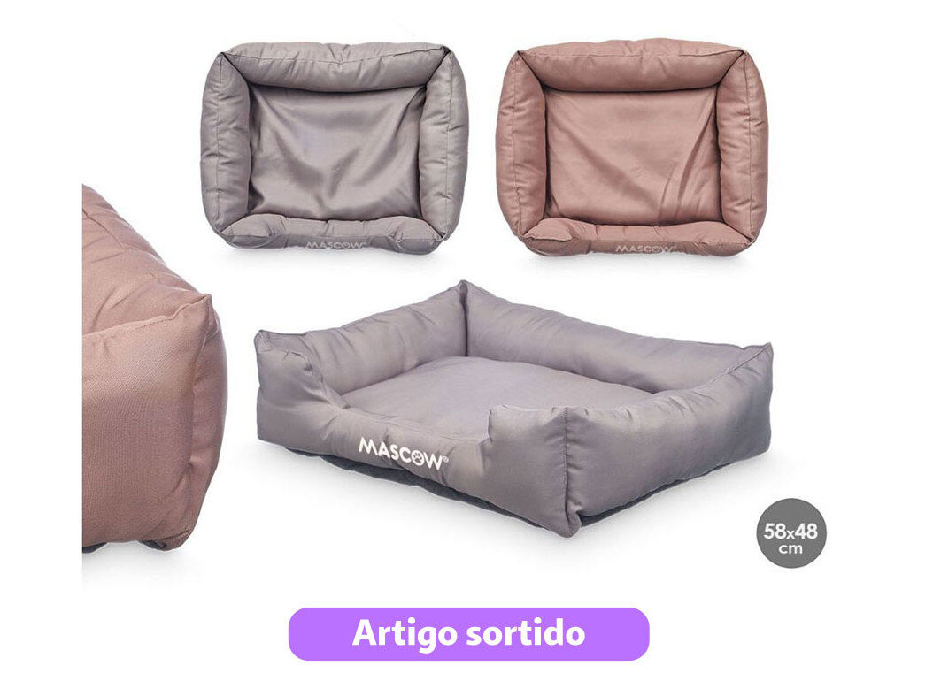 CAMA PARA ANIMAIS MASCOW RETANGULAR 58X48CM CORES SORTIDAS
