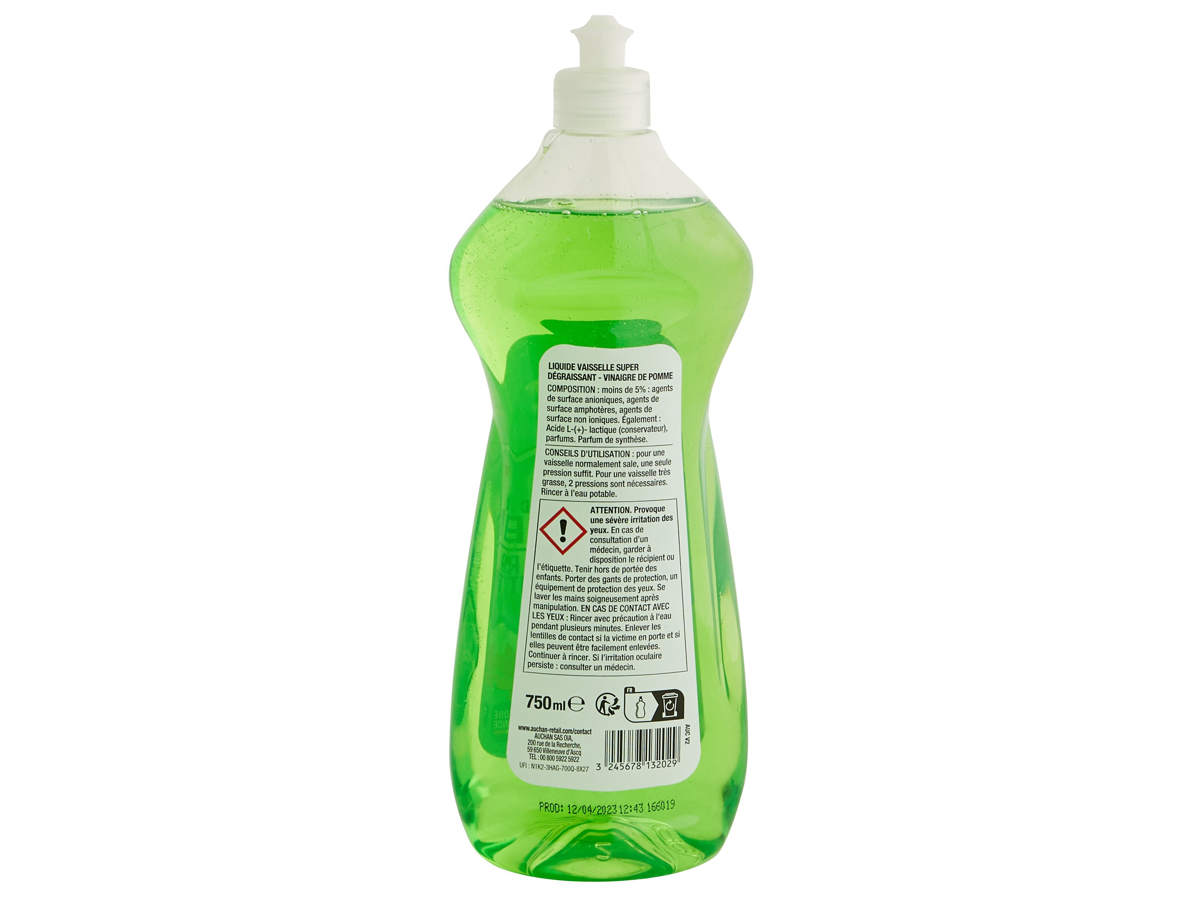DETERGENTE LOI&Ccedil;A MANUAL AUCHAN CONCENTRADO MA&Ccedil;&Atilde; 750ML image number 2