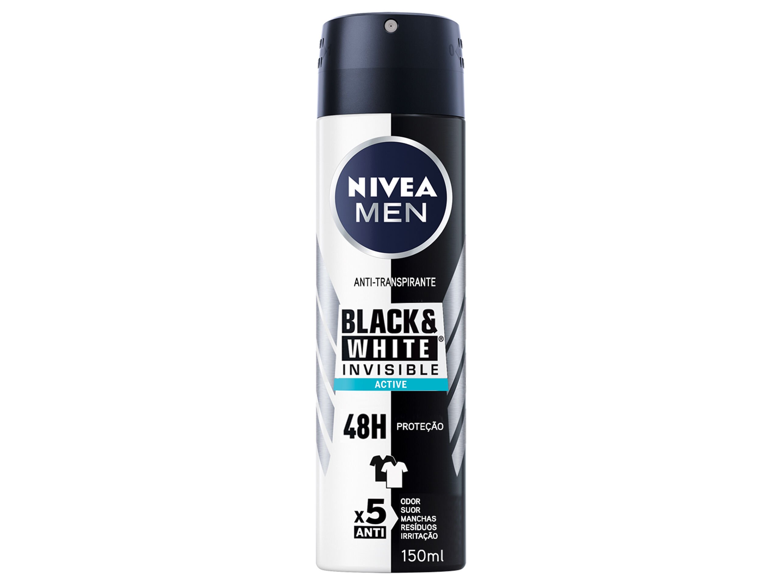 Desodorizante Spray Invisible for Black & White Active NIVEA MEN 150 ml