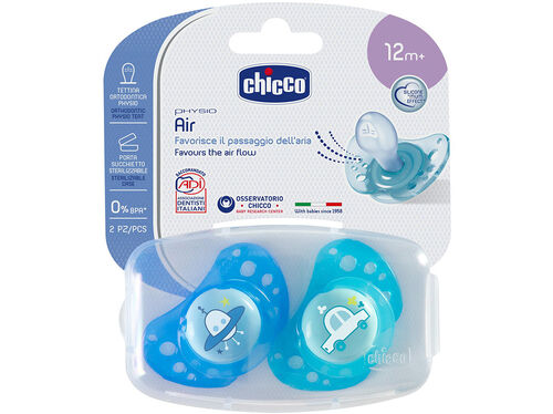 CHUPETA PHYSIO AIR CHICCO SILICONE AZUL 16-36MESES 2UN image number 0