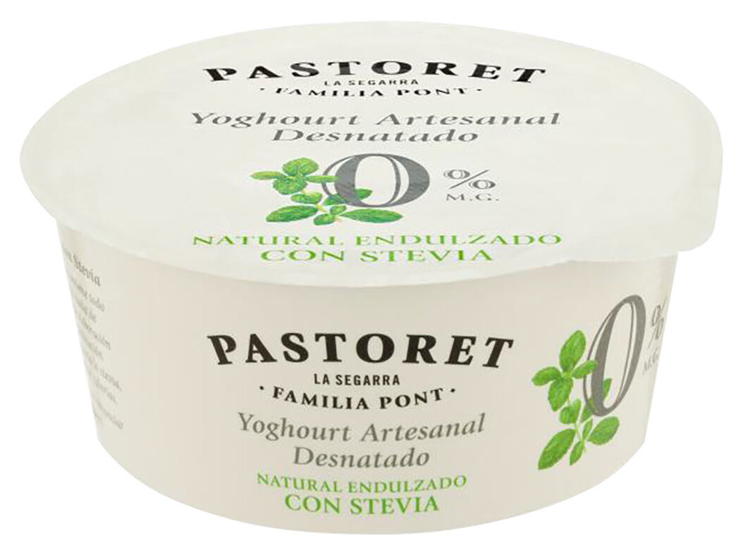 IOGURTE PASTORET NATURAL COM STEVIA 0% GORDURA 125G image number 0