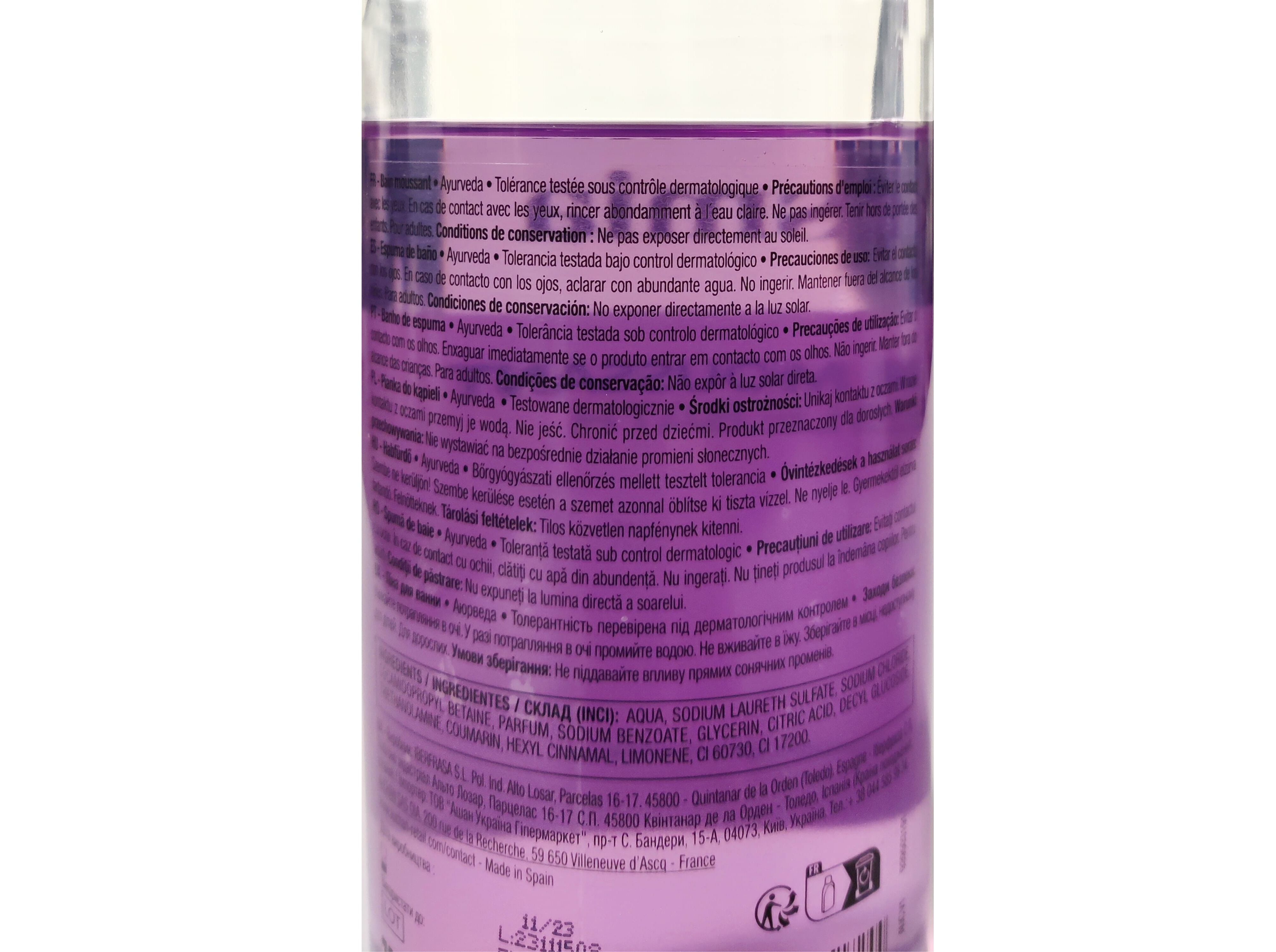 ESPUMA DE BANHO COSMIA RITUAL OF AYURVEDA 750ML image number 1