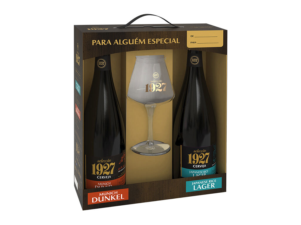 CONJ. CERVEJA SUPER BOCK 1927 MD JR + COPO 2X0.75 L image number 0