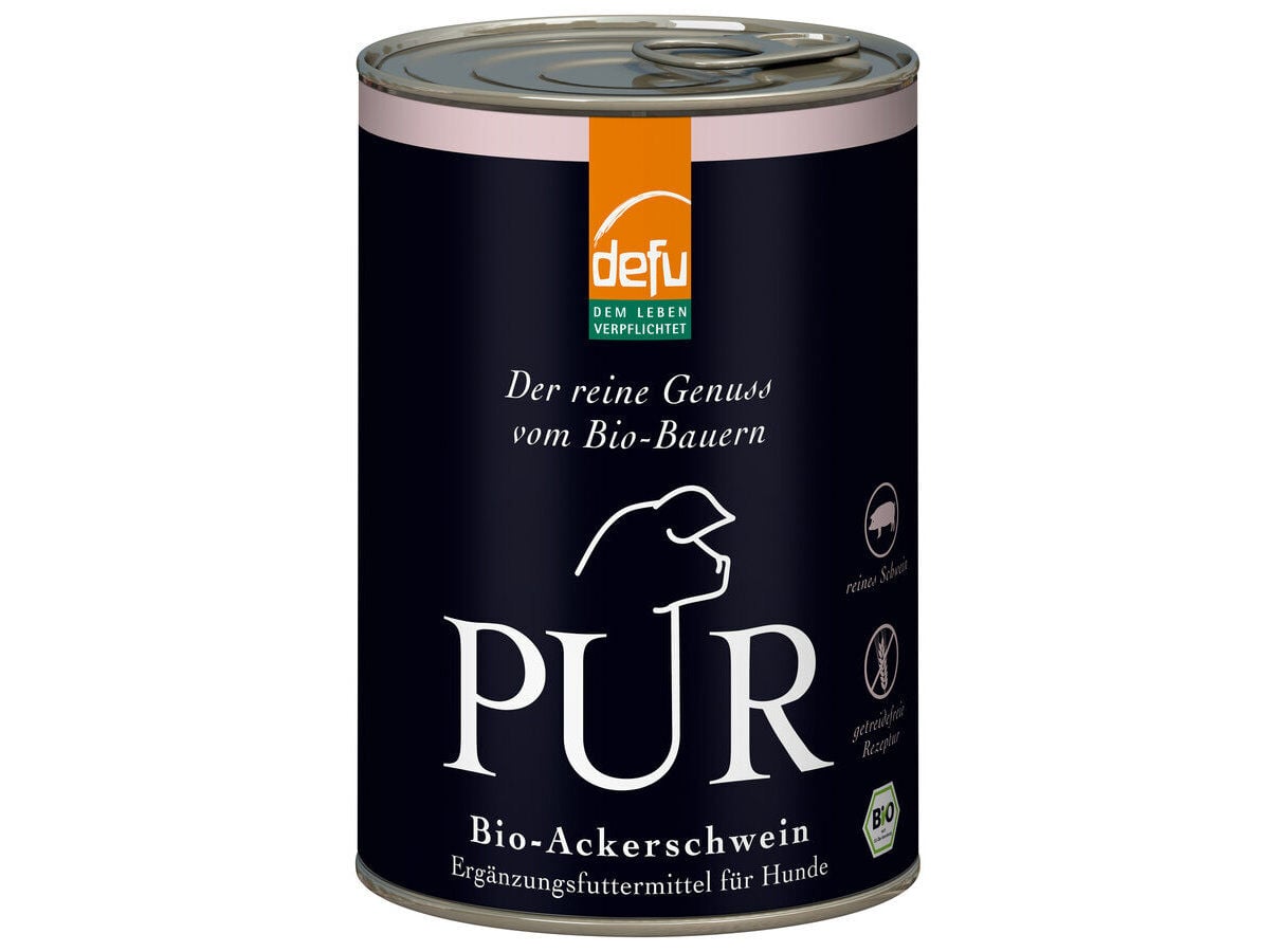 COMIDA H&Uacute;MIDA C&Atilde;O BIO DEFU SU&Iacute;NO PREMIUM LATA 400G DF image number 0