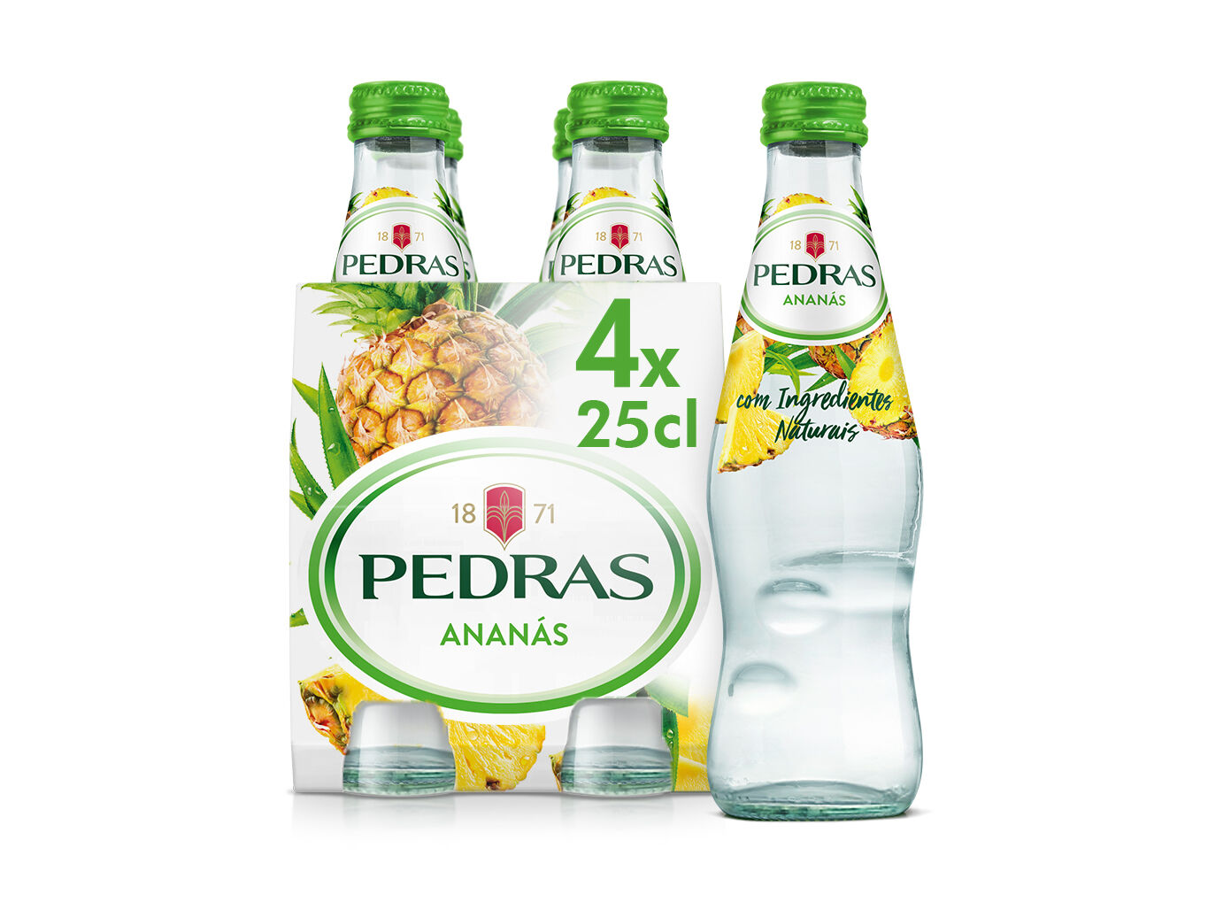 BEBIDA C/ G&Aacute;S PEDRAS ANAN&Aacute;S TP 4X0.25L image number 1