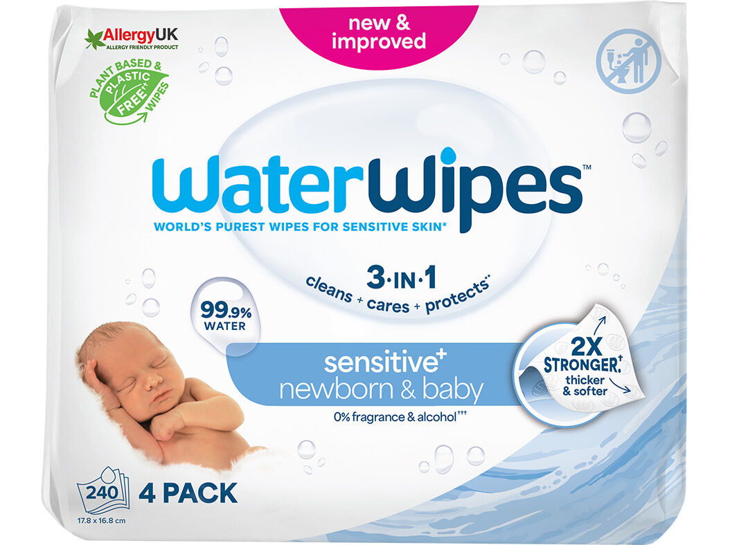 TOALHITAS B&Eacute;BE WATERWIPES BIODEGRAD&Aacute;VEIS 4X60UN image number 0