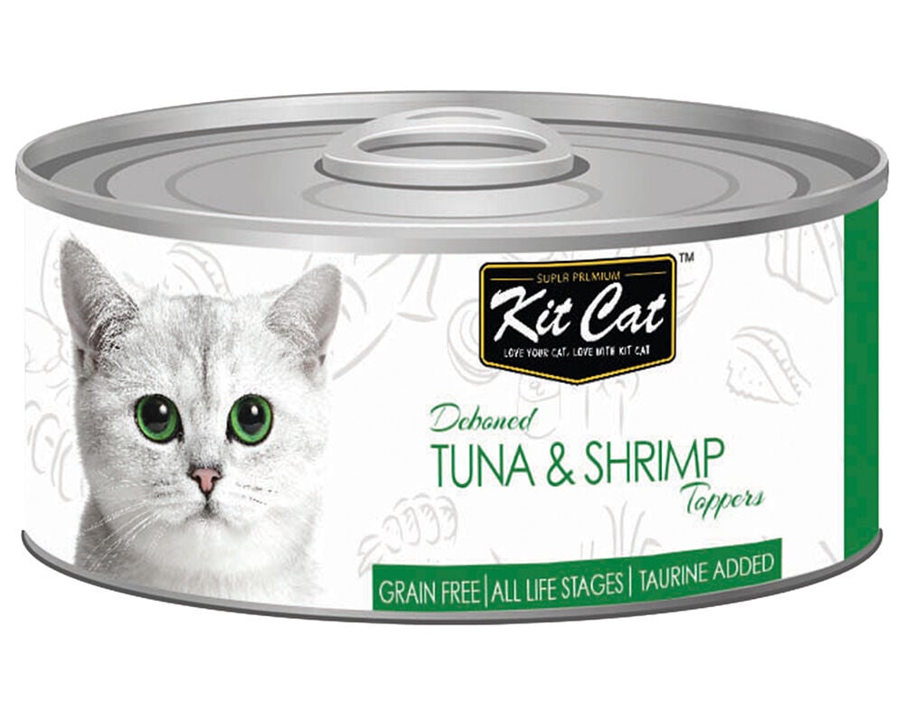 COMIDA H&Uacute;MIDA PARA GATO KITCAT COM ATUM E CAMAR&Atilde;O 80G