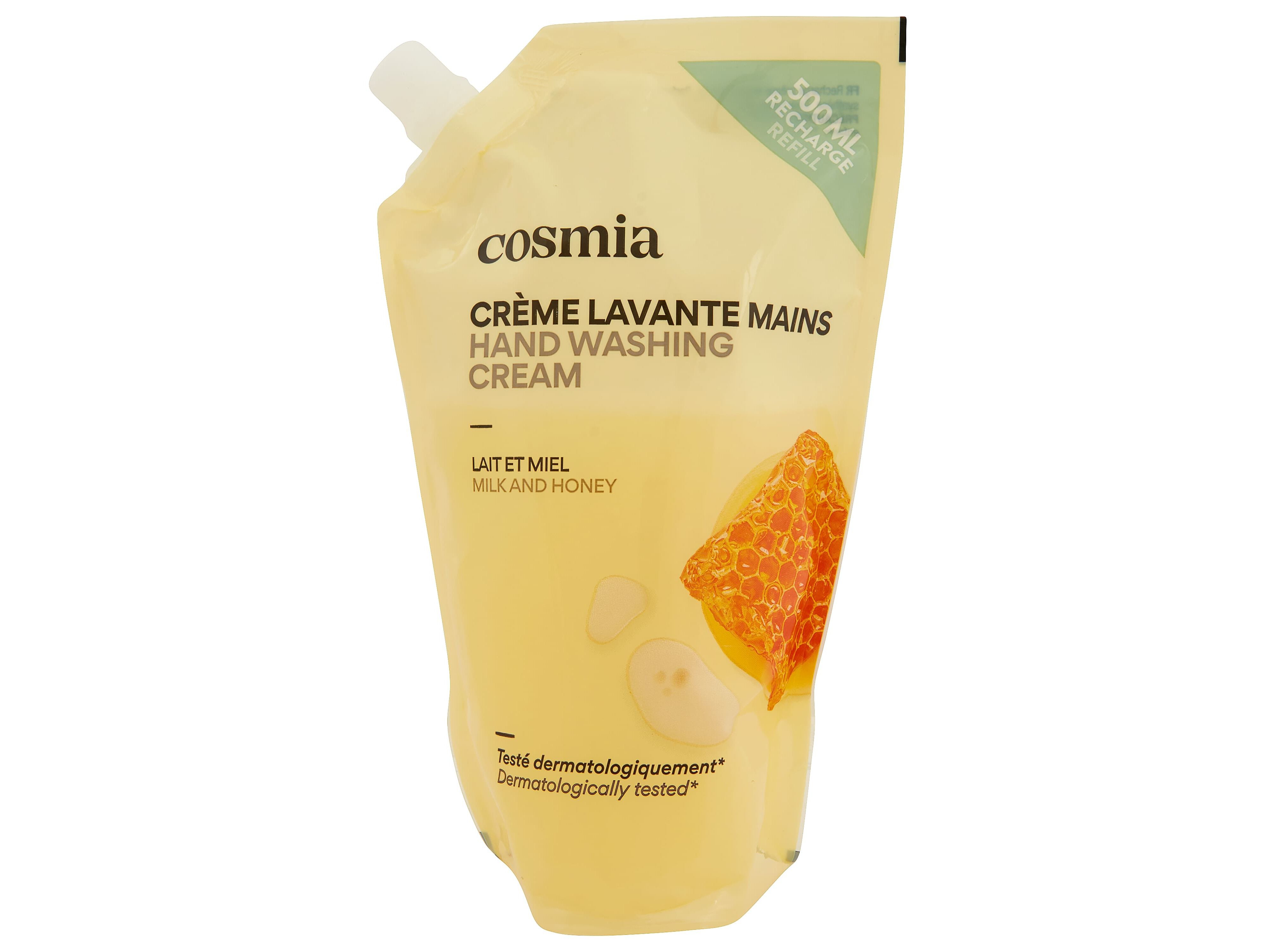 SABONETE L&Iacute;QUIDO COSMIA RECARGA LEITE E MEL 500ML