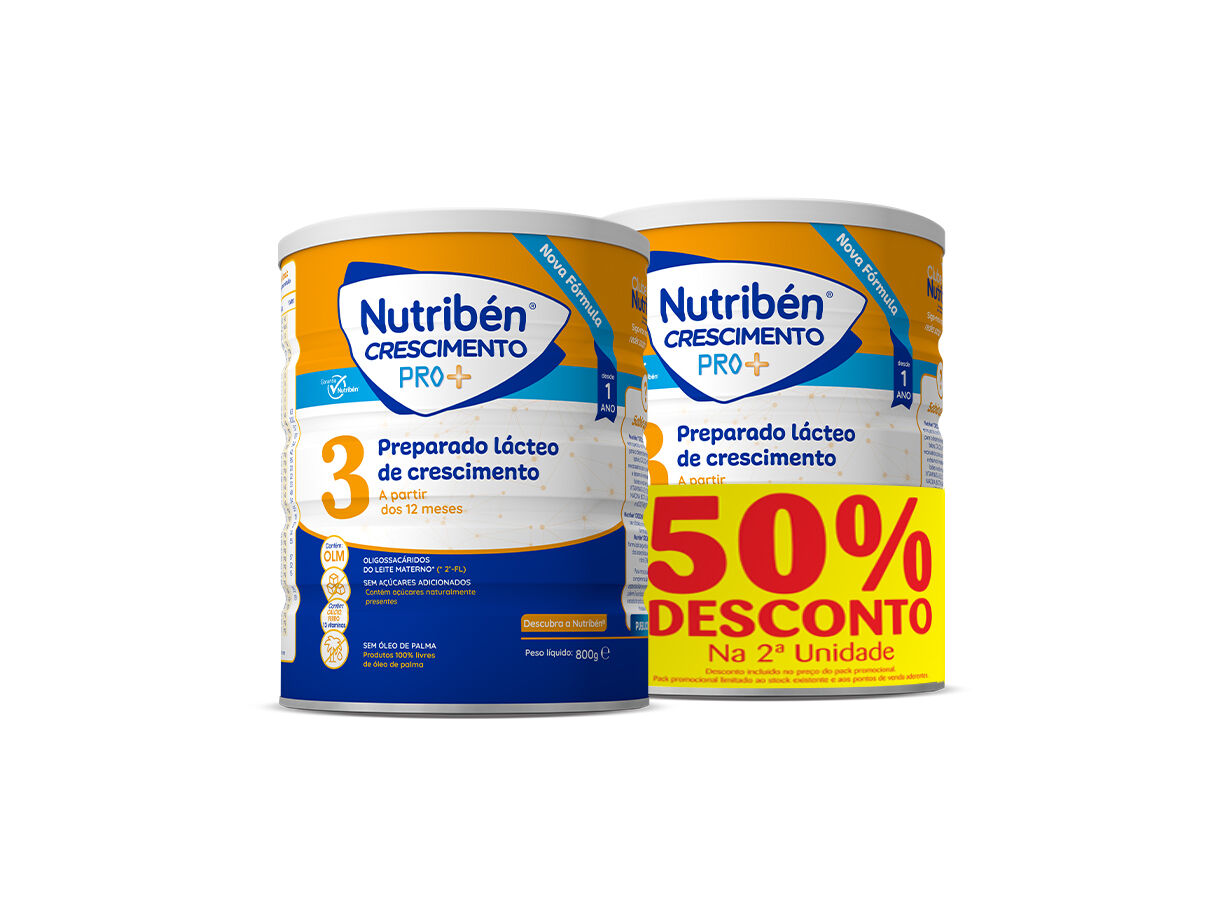 LEITE NUTRIBEN CRESCIMENTO 2X800G 50% 2&ordf;UN image number 0